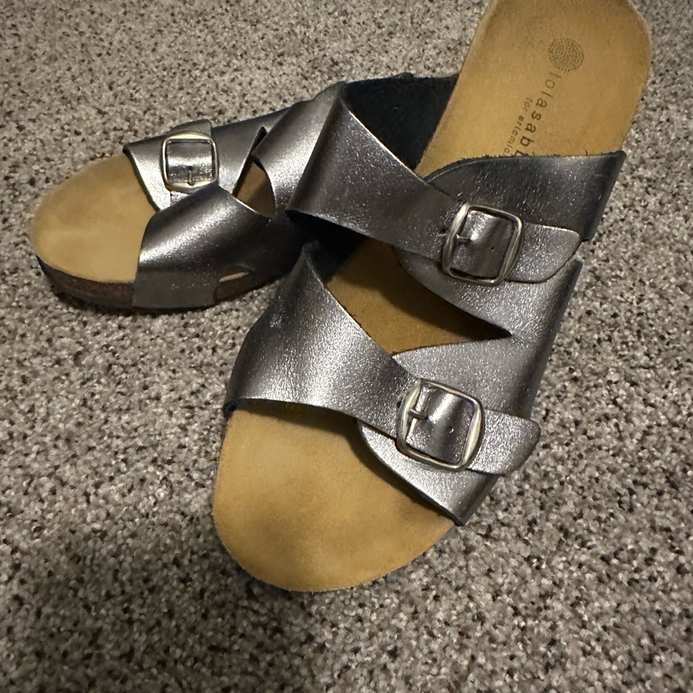Eric Michael Metallic Silver Sandals
